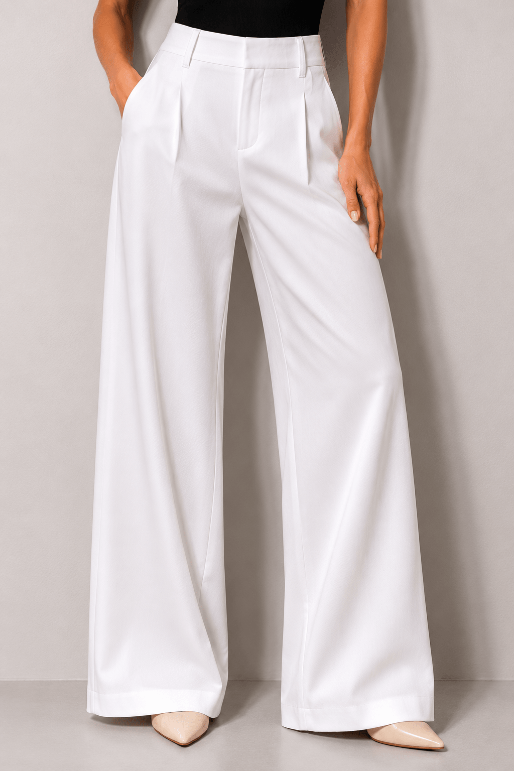 White High Waisted Pants - STYLED BY ALX COUTUREPants