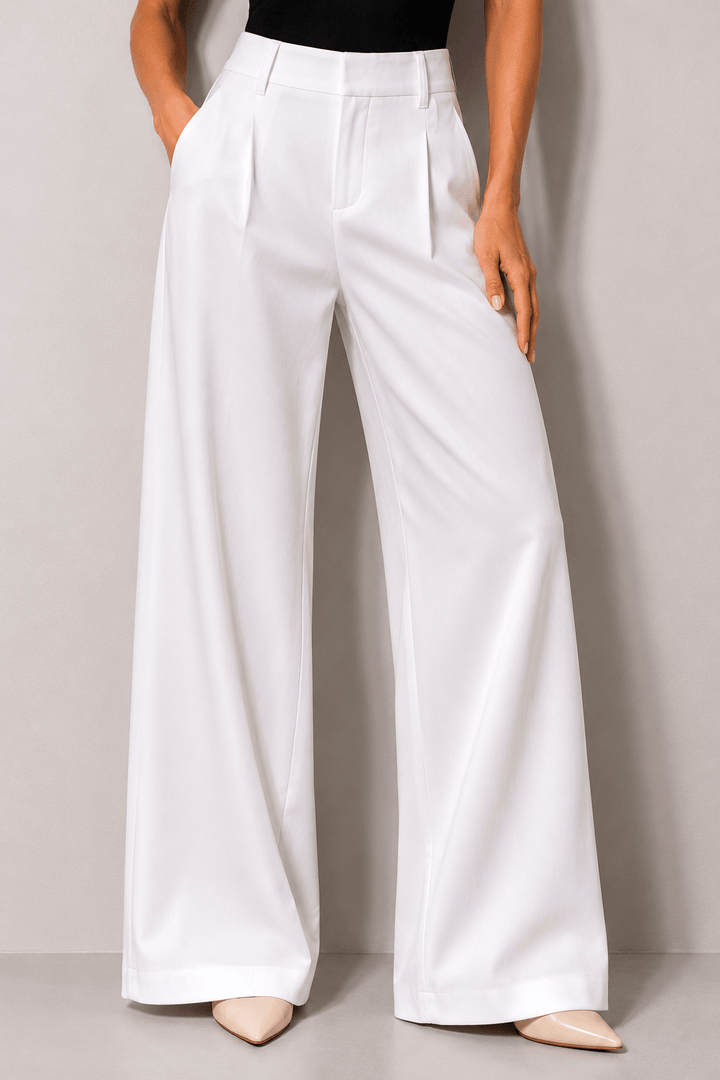 White High Waisted Pants - STYLED BY ALX COUTUREPants