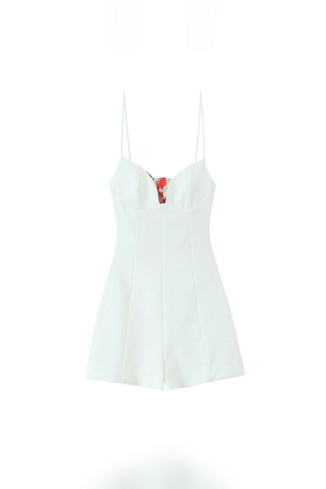 White Open Back Romper - STYLED BY ALX COUTUREJumpsuits &amp; Rompers