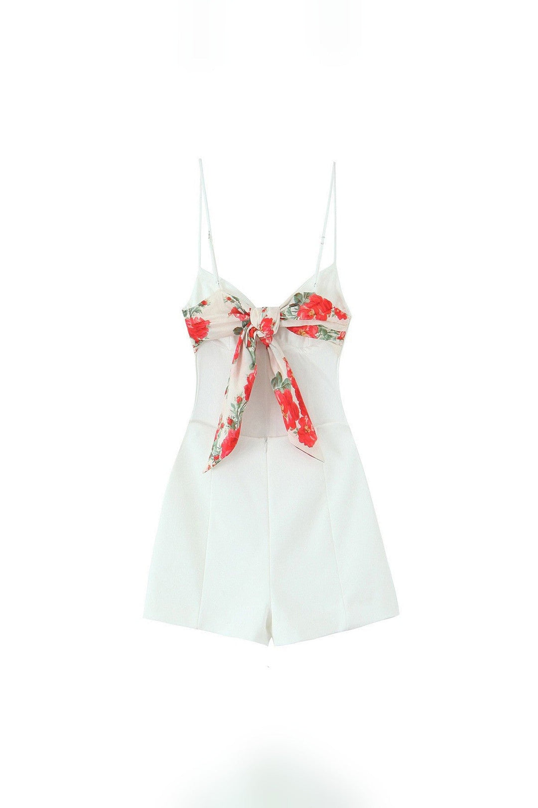 White Open Back Romper - STYLED BY ALX COUTUREJumpsuits &amp; Rompers