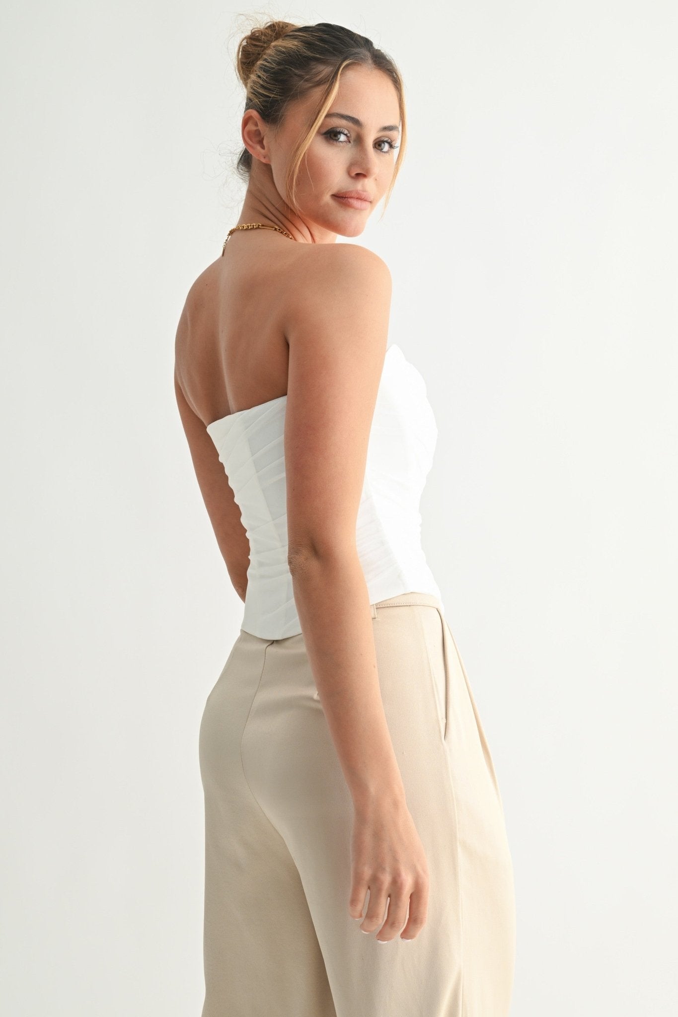 White Whispered Silk Corset Top – STYLED BY ALX COUTURE