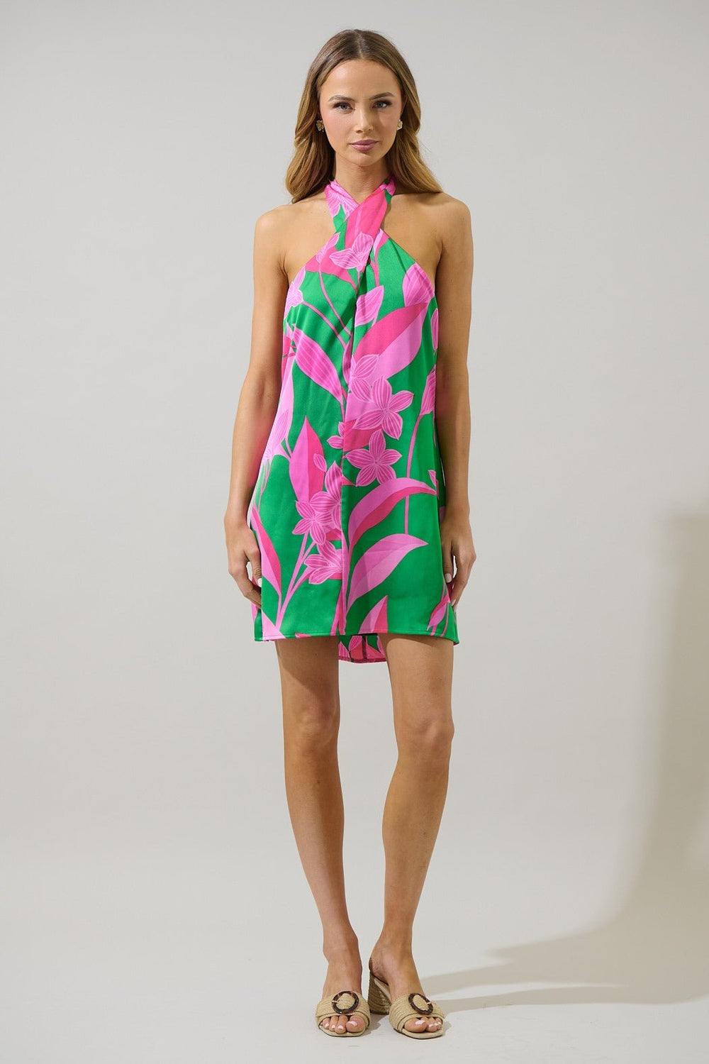 zara halter mini dress Zara | Dresses | Nwt Zara Cut Out Halter Minidress Blue And Yellow Floral