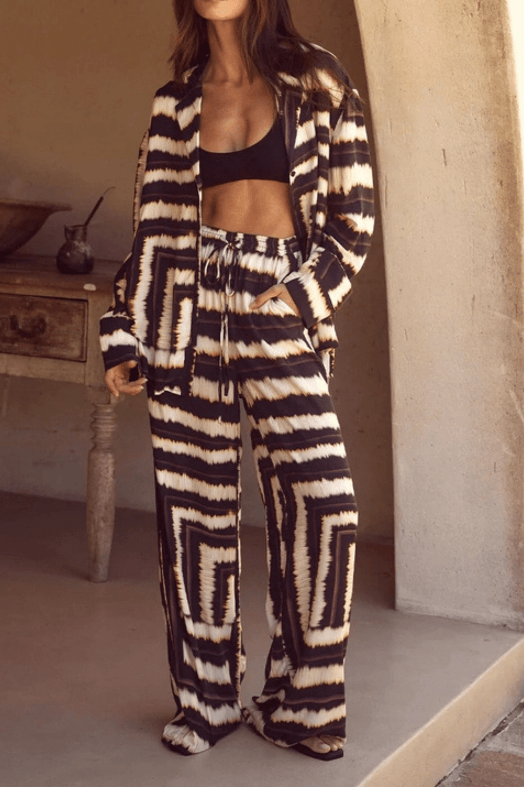 Zebra Stripe Print Pant Set - STYLED BY ALX COUTUREOutfit Sets