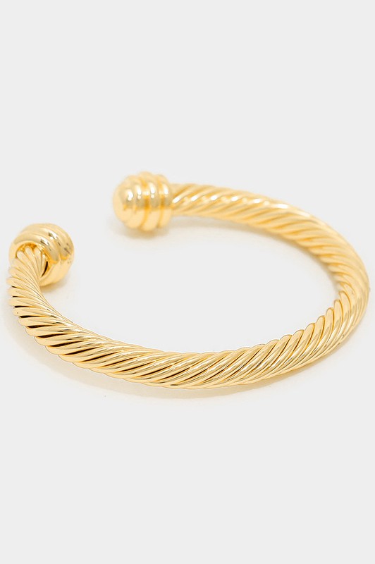 Thick Cuff Twisted Bracelet