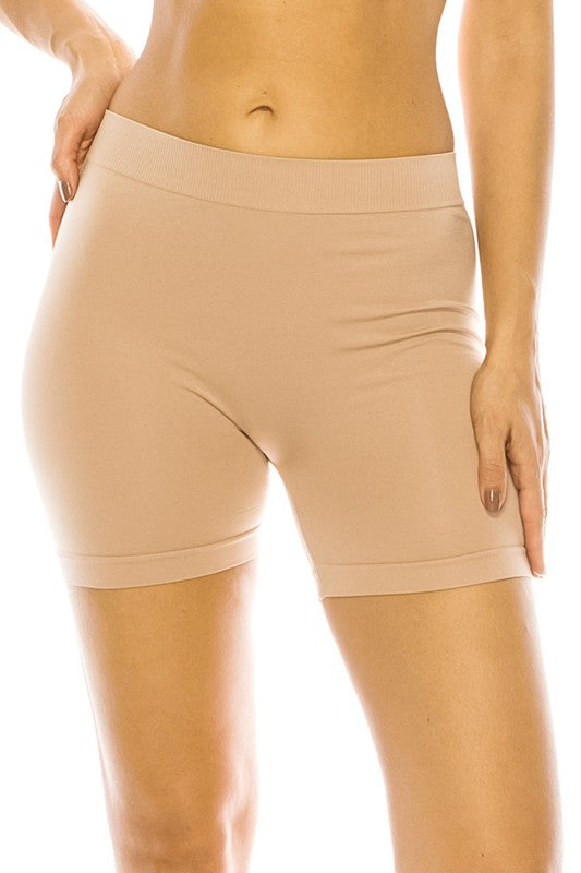 STYLED BY ALX COUTURE MIAMI BOUTIQUE Nude Stretchable Solid Freesize Mini Shorts