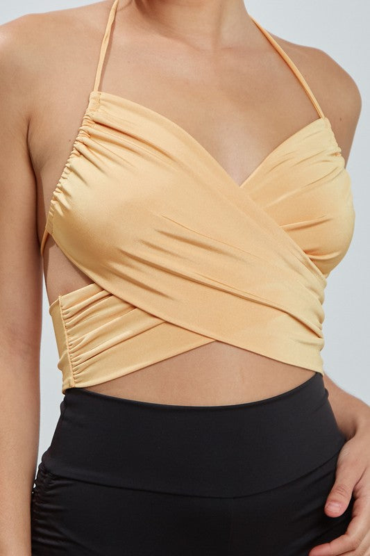 Amber Halter Neck Wrap Top – STYLED BY ALX COUTURE