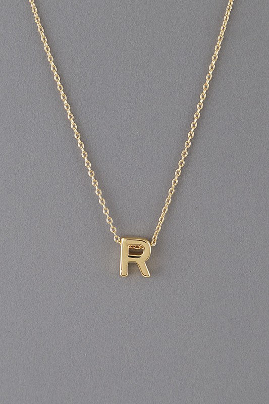 Gold Letter Initial Charm Necklace
