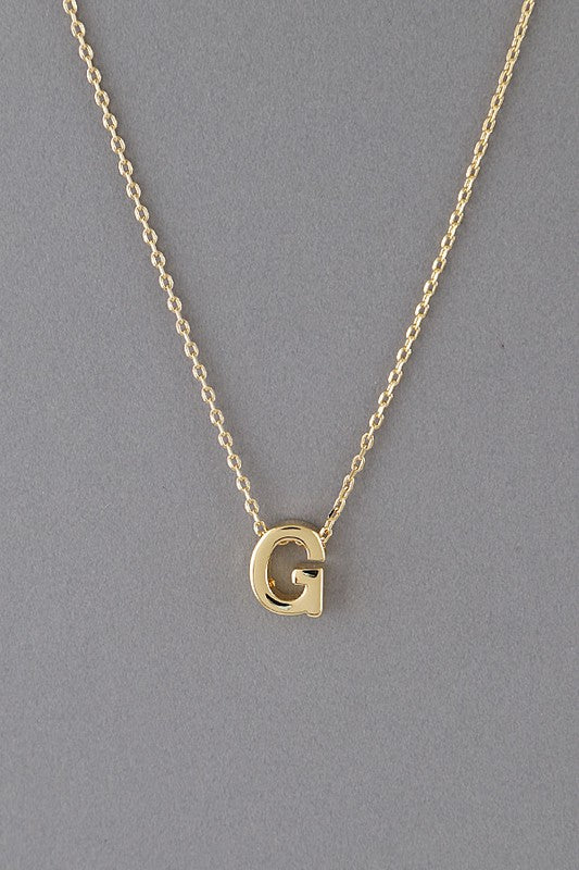 Gold Letter Initial Charm Necklace