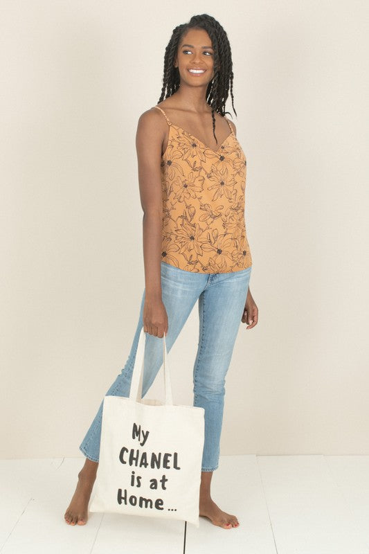 STYLED BY ALX COUTURE MIAMI BOUTIQUE My Chanel Is At Home Tote Bag