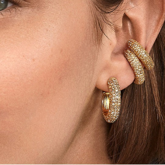 STYLED BY ALX COUTURE MIAMI BOUTIQUE ACCESSORIES EARRINGS Gold Plated Ear Cuffs