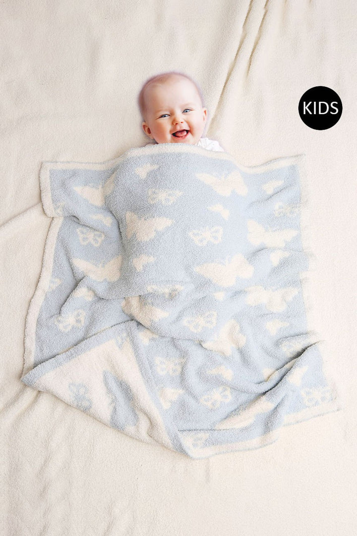 STYLED BY ALX COUTURE MIAMI BOUTIQUE Butterfly Patterned Kids Blanket