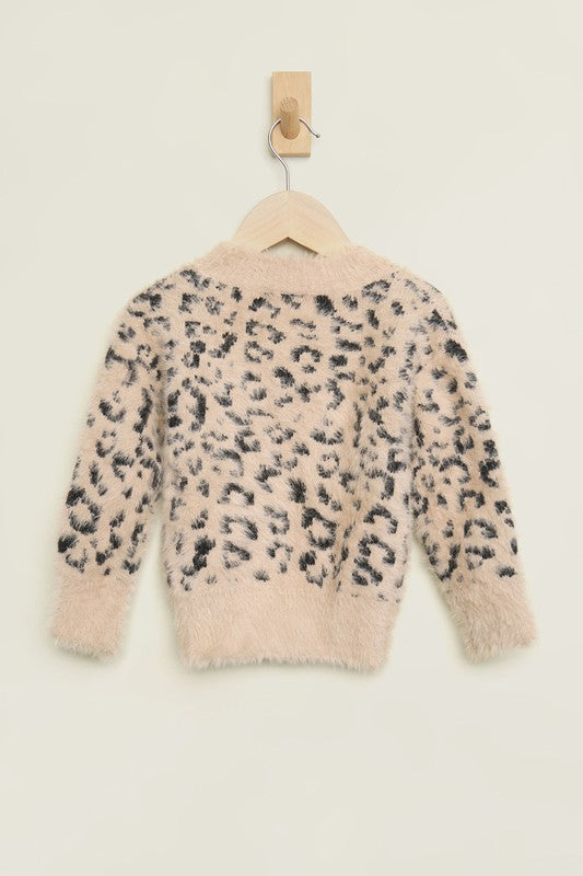 STYLED BY ALX COUTURE MIAMI BOUTIQUE KIDS SWEATER LEOPARD PINK Pink Leopard Kids Knit Sweater