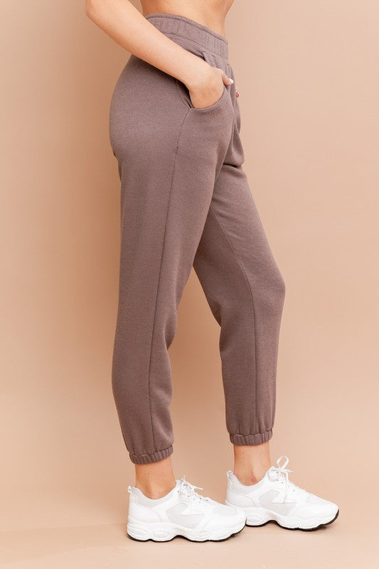 STYLED BY ALX COUTURE MIAMI BOUTIQUE WOMENS SWEATPANTS MOCHA Mocha Sweatpants