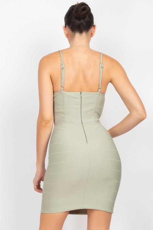 STYLED BY ALX COUTURE MIAMI BOUTIQUE Sweetheart Back-Zip Bodycon Dress