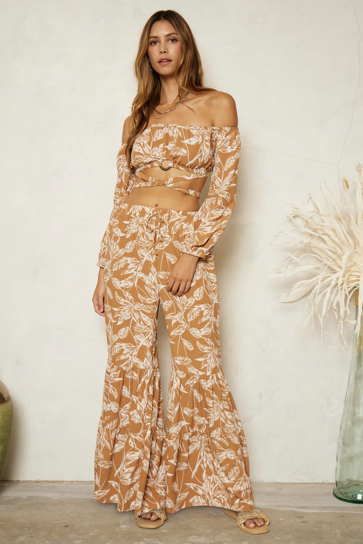 STYLED BY ALX COUTURE MIAMI BOUTIQUE Copper Wide Leg Pants