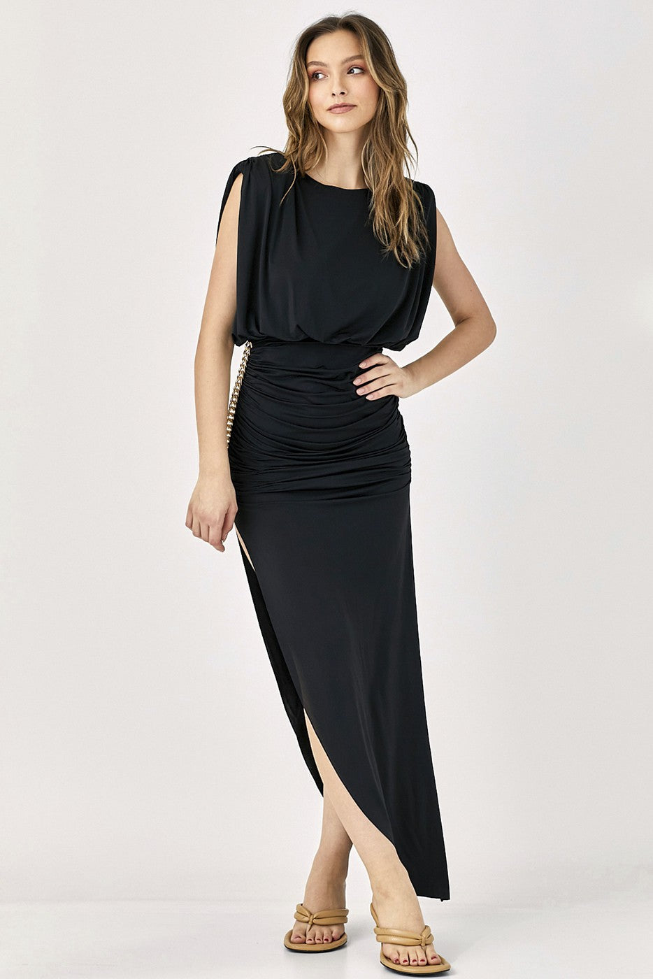 STYLED BY ALX COUTURE MIAMI BOUTIQUE Black Asymmetric Back Detail Dress