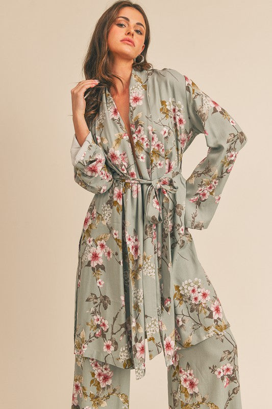 STYLED BY ALX COUTURE MIAMI BOUTIQUE Print Kimono Robe