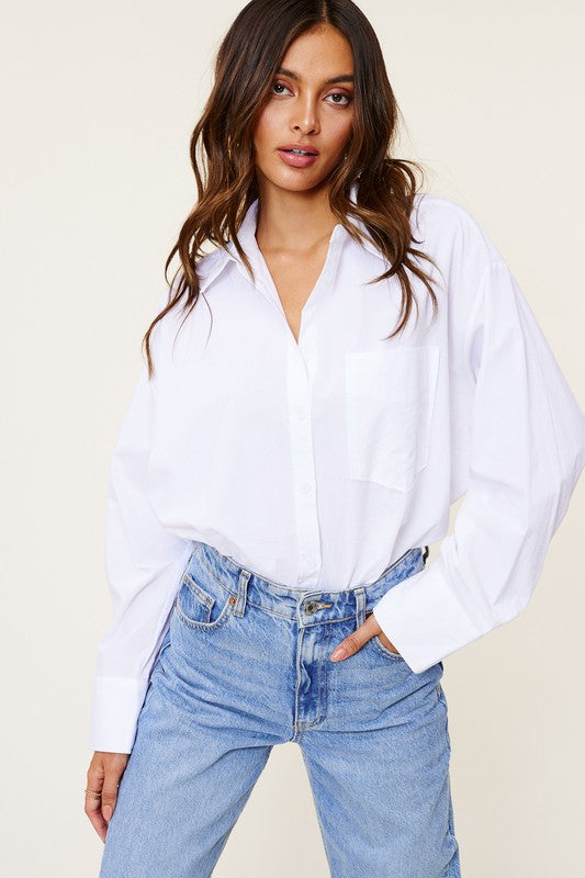 STYLED BY ALX COUTURE MIAMI BOUTIQUE White Sicily Shirt