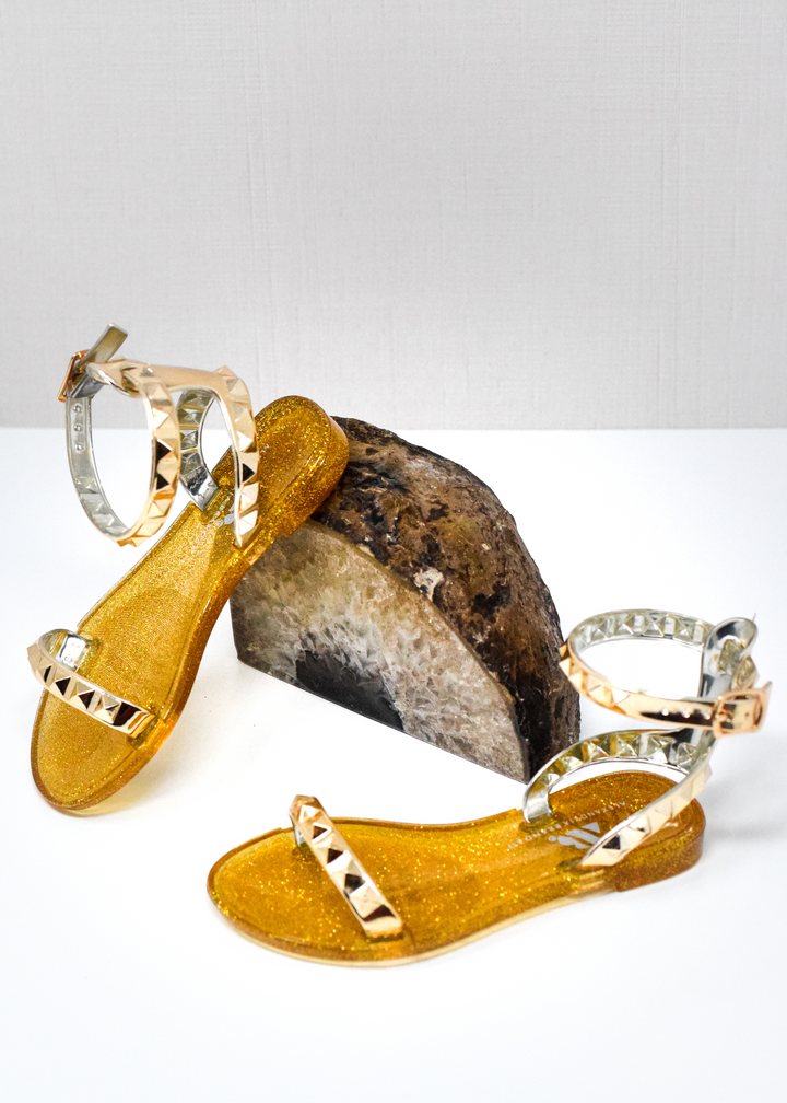*NEW* Aria Kid's Dark Gold Sandals by Alexandria Brandao Shoes