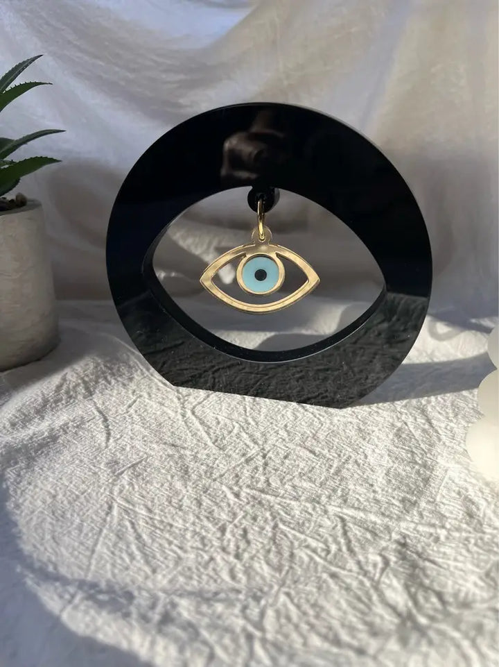 STYLED BY ALX COUTURE MIAMI BOUTIQUE Black Handmade Evil Eye Plexiglass Ornament