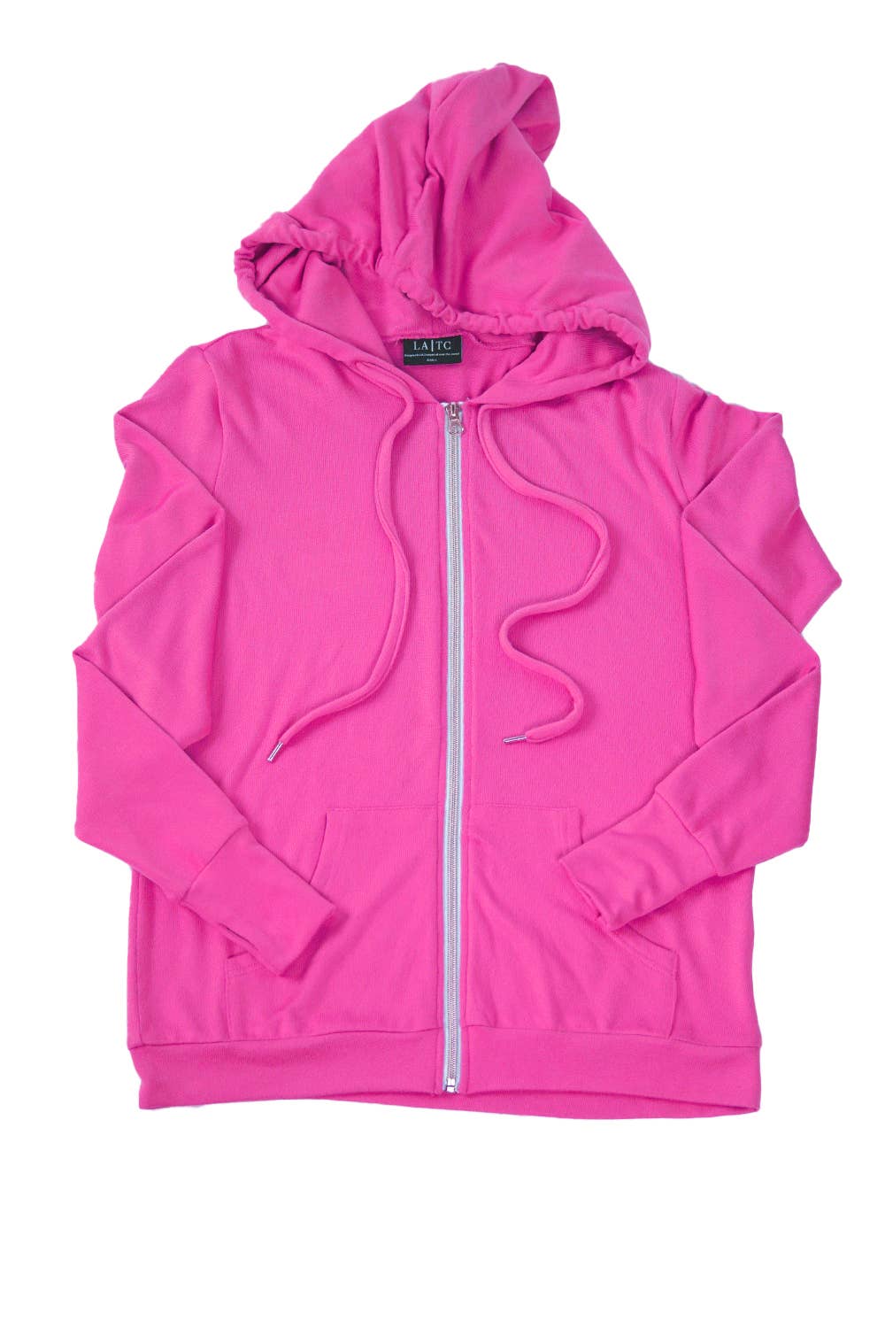 STYLED BY ALX COUTURE MIAMI BOUTIQUE WOMENS TOP PINK Pink Ain't Laurent Zip Up Hoodie