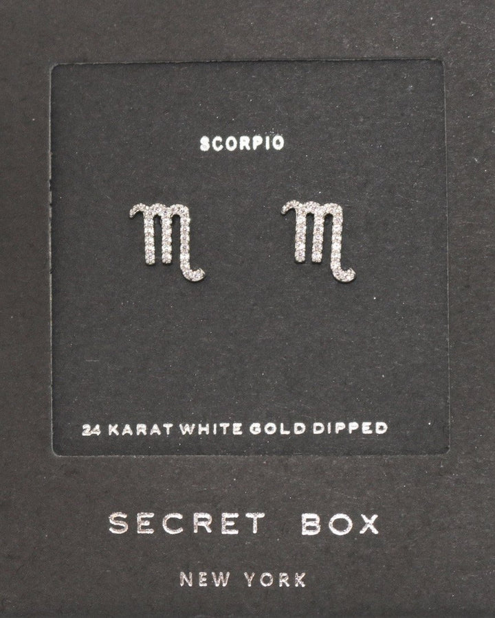 Scorpio Silver Zodiac Sign Earrings