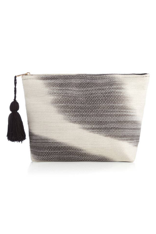 STYLED BY ALX COUTURE MIAMI BOUTIQUE Black and White Ombre Zip Pouch