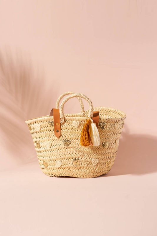 STYLED BY ALX COUTURE MIAMI BOUTIQUE HANDBAGS White Mi Corazon Mini Braided Basket