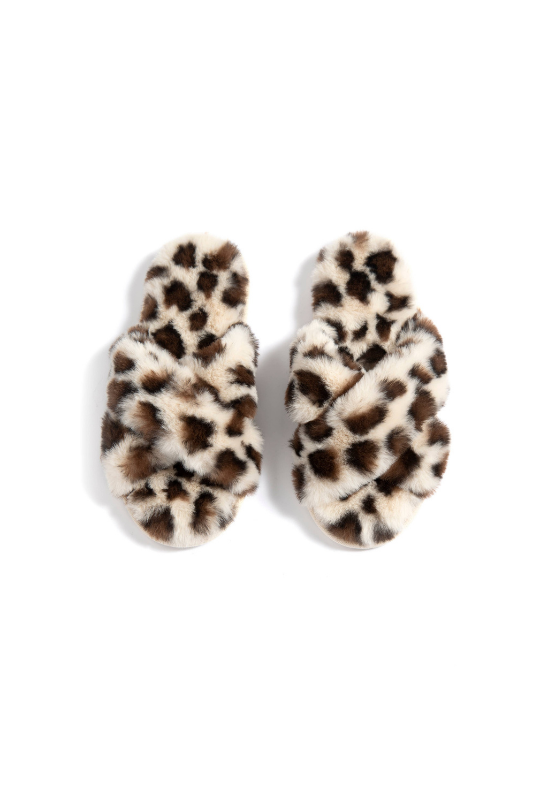 STYLED BY ALX COUTURE MIAMI BOUTIQUE SLIPPERS Leopard Alexandra Slippers 