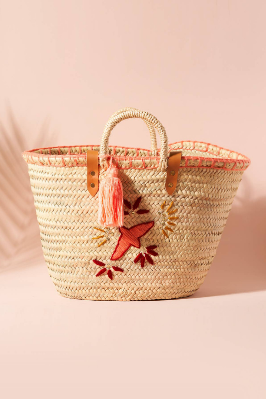 STYLED BY ALX COUTURE MIAMI BOUTIQUE HANDBAG CATALINA BASKET CORAL 