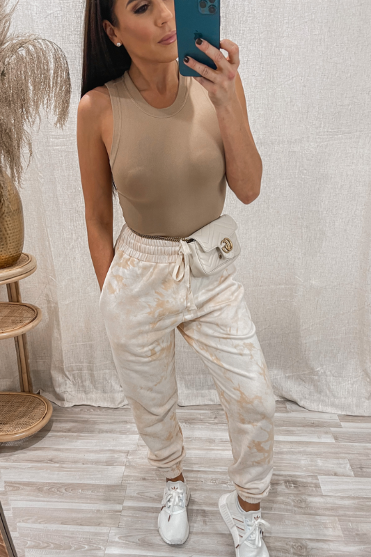 STYLED BY ALX COUTURE MIAMI BOUTIQUE WOMENS JOGGERS SAND Sand Tie Dye Joggers