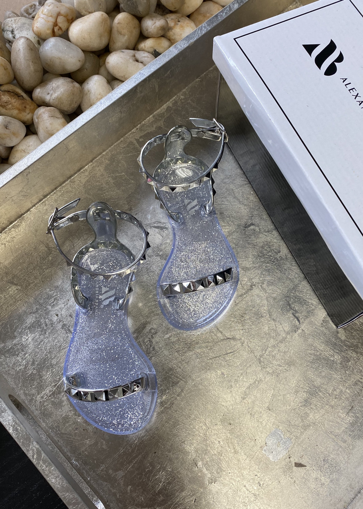 Aria Kid Sandals in Silver 