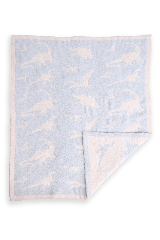 STYLED BY ALX COUTURE MIAMI BOUTIQUE Dinosaur Patterned Kids Blanket