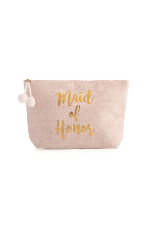STYLED BY ALX COUTURE MIAMI BOUTIQUE Maid of Honor Zip Pouch - Blush