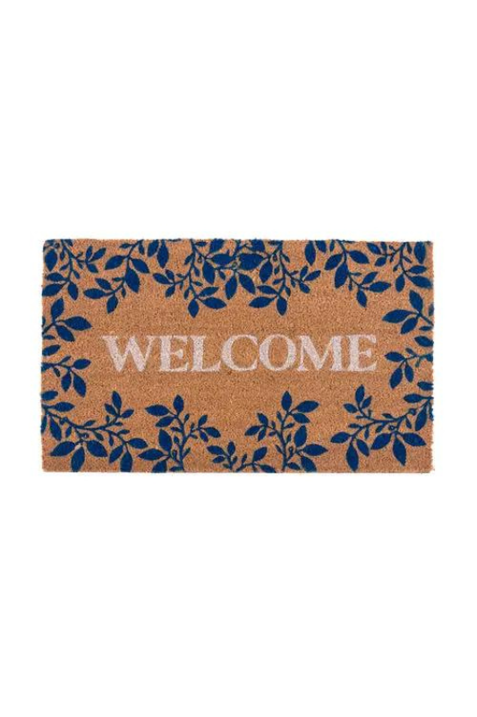 STYLED BY ALX COUTURE MIAMI BOUTIQUE Natural Welcome Leaves Doormat