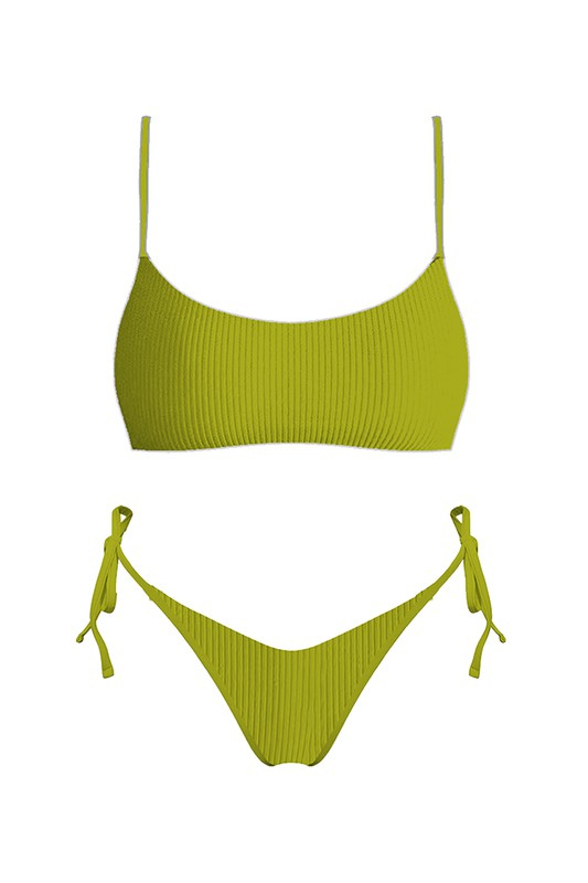 STYLED BY ALX COUTURE MIAMI BOUTIQUE Green Malibu Bikini Set
