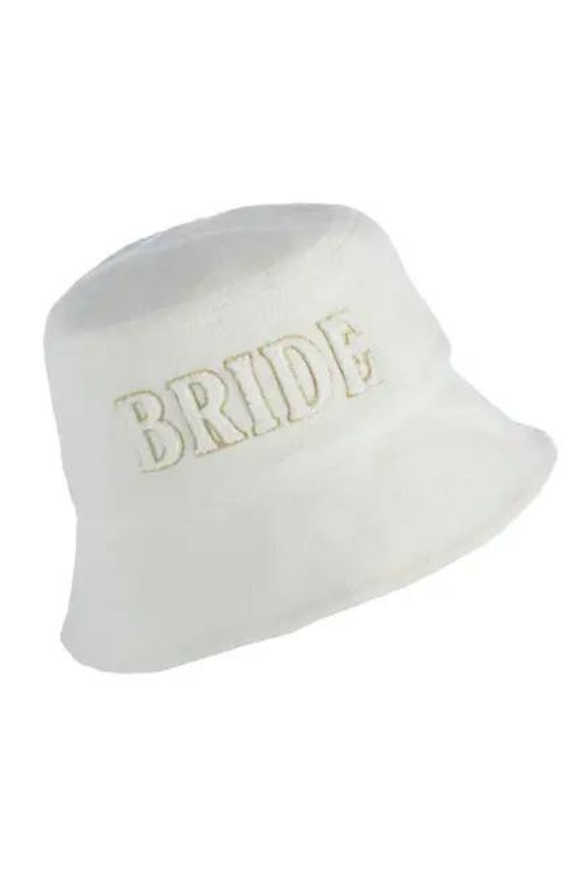 STYLED BY ALX COUTURE MIAMI BOUTIQUE Ivory Bride Bucket Hat 