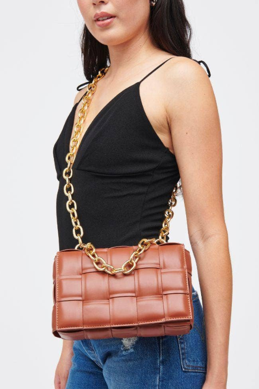 STYLED BY ALX COUTURE MIAMI BOUTIQUE Cognac Ines Crossbody